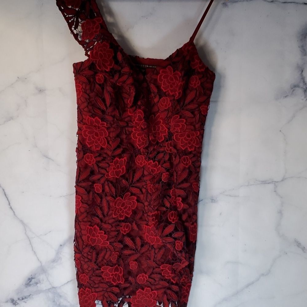 GUESS Women's Teegan Lace Sleeveless Mini Dress
